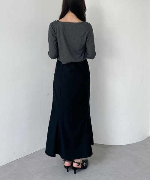 archives(アルシーヴ)の「アシメドロストキャミワンピース(ワンピース・レディース・グレー/ブラック/アイボリー・MEDIUM)」の10枚目の写真