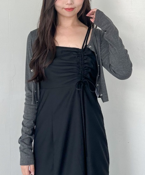 archives(アルシーヴ)の「アシメドロストキャミワンピース(ワンピース・レディース・グレー/ブラック/アイボリー・MEDIUM)」の11枚目の写真