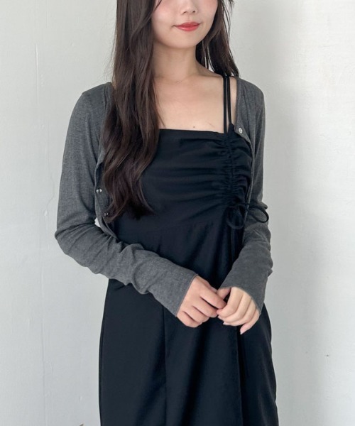 archives(アルシーヴ)の「アシメドロストキャミワンピース(ワンピース・レディース・グレー/ブラック/アイボリー・MEDIUM)」の13枚目の写真