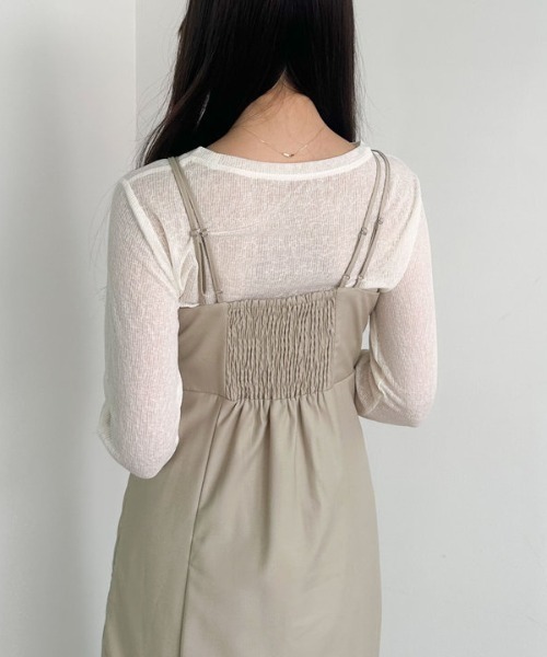 archives(アルシーヴ)の「アシメドロストキャミワンピース(ワンピース・レディース・グレー/ブラック/アイボリー・MEDIUM)」の5枚目の写真