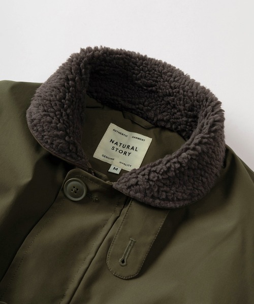 セール】【71】襟ボア N-1 中綿デッキジャケット/ドローコード付