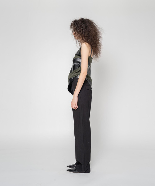 muller of yoshiokubo（ミュラーオブヨシオクボ）の「muller of yoshiokubo ミュラーオブヨシオクボ / BUMPY WOOL PANTS バンピーウールパンツ / MLF25413（その他パンツ・レディース・ブラック/ベージュ/アイボリー・36/38）」の5枚目の写真