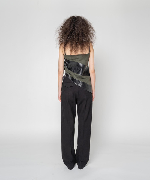 muller of yoshiokubo（ミュラーオブヨシオクボ）の「muller of yoshiokubo ミュラーオブヨシオクボ / BUMPY WOOL PANTS バンピーウールパンツ / MLF25413（その他パンツ・レディース・ブラック/ベージュ/アイボリー・36/38）」の6枚目の写真