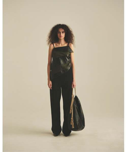 muller of yoshiokubo（ミュラーオブヨシオクボ）の「muller of yoshiokubo ミュラーオブヨシオクボ / BUMPY WOOL PANTS バンピーウールパンツ / MLF25413（その他パンツ・レディース・ブラック/ベージュ/アイボリー・36/38）」の9枚目の写真