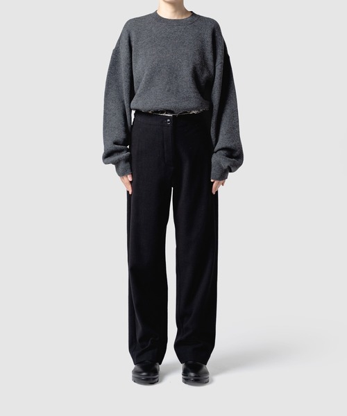 muller of yoshiokubo（ミュラーオブヨシオクボ）の「muller of yoshiokubo ミュラーオブヨシオクボ / BUMPY WOOL PANTS バンピーウールパンツ / MLF25413（その他パンツ・レディース・ブラック/ベージュ/アイボリー・36/38）」の13枚目の写真