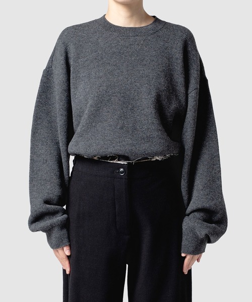 muller of yoshiokubo（ミュラーオブヨシオクボ）の「muller of yoshiokubo ミュラーオブヨシオクボ / BUMPY WOOL PANTS バンピーウールパンツ / MLF25413（その他パンツ・レディース・ブラック/ベージュ/アイボリー・36/38）」の16枚目の写真