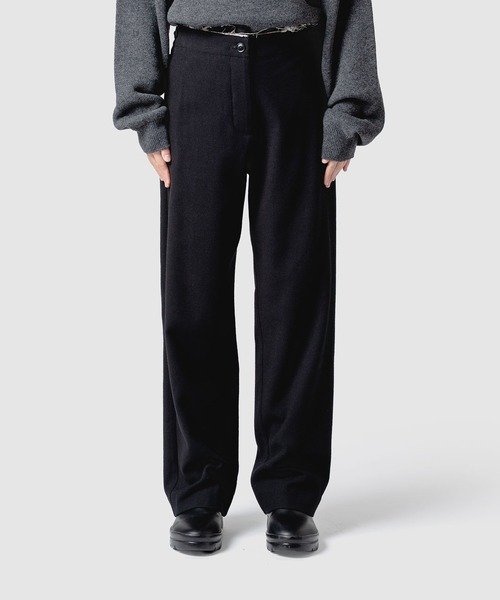 muller of yoshiokubo（ミュラーオブヨシオクボ）の「muller of yoshiokubo ミュラーオブヨシオクボ / BUMPY WOOL PANTS バンピーウールパンツ / MLF25413（その他パンツ・レディース・ブラック/ベージュ/アイボリー・36/38）」の12枚目の写真