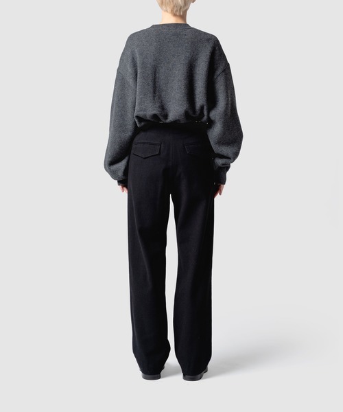 muller of yoshiokubo（ミュラーオブヨシオクボ）の「muller of yoshiokubo ミュラーオブヨシオクボ / BUMPY WOOL PANTS バンピーウールパンツ / MLF25413（その他パンツ・レディース・ブラック/ベージュ/アイボリー・36/38）」の15枚目の写真