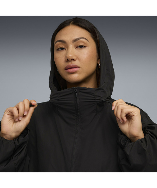 PUMA（プーマ）の「PUMA プーマ ウィメンズ PUMA x ROSE オーバーサイズ ハーフジップ ジャケット（ダウンジャケット/コート・レディース・ブラック・SMALL/X-SMALL/LARGE/MEDIUM）」の2枚目の写真