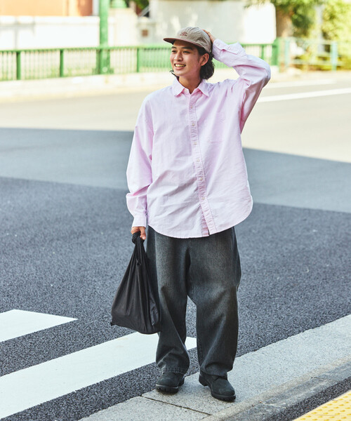 FREAK'S STORE（フリークスストア）の「FREAK’S STORE/フリークスストア ワイドテーパード デニム スラックスパンツ（デニムパンツ・メンズ・ライトグレー/ネイビー/ブラック/ブルー・SMALL/LARGE/MEDIUM）」の22枚目の写真