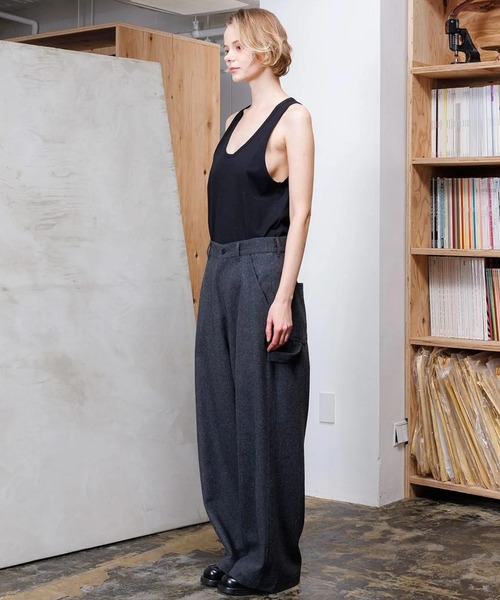 VOAAOV（ヴォアーブ）の「【VOAAOV】 RECYCLED MELTON Pants（その他パンツ・メンズ・ネイビー/グレー/チャコールグレー/ブラック・1/2/0）」の8枚目の写真