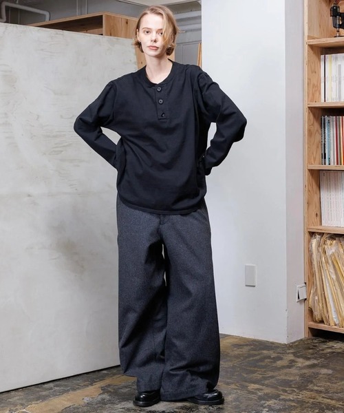 VOAAOV（ヴォアーブ）の「【VOAAOV】 RECYCLED MELTON Pants（その他パンツ・メンズ・ネイビー/グレー/チャコールグレー/ブラック・1/2/0）」の10枚目の写真