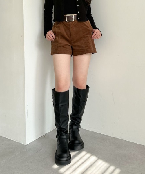 archives（アルシーヴ）の「ローウエストコーデュロイショートパンツ（その他パンツ・レディース・ブラウン/キャメル・MEDIUM）」の13枚目の写真