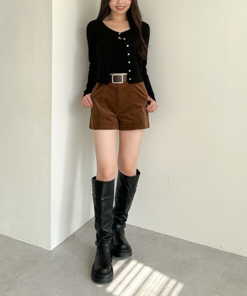 archives（アルシーヴ）の「ローウエストコーデュロイショートパンツ（その他パンツ・レディース・ブラウン/キャメル・MEDIUM）」の16枚目の写真