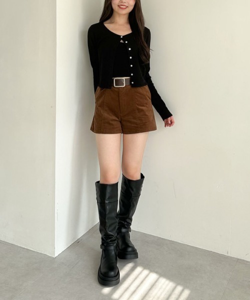 archives（アルシーヴ）の「ローウエストコーデュロイショートパンツ（その他パンツ・レディース・ブラウン/キャメル・MEDIUM）」の18枚目の写真