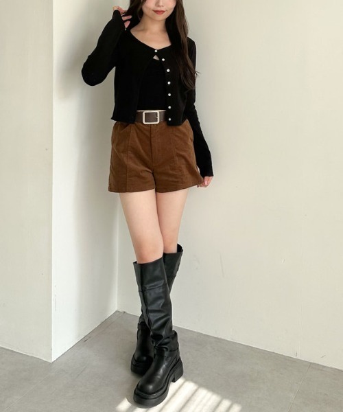 archives（アルシーヴ）の「ローウエストコーデュロイショートパンツ（その他パンツ・レディース・ブラウン/キャメル・MEDIUM）」の19枚目の写真