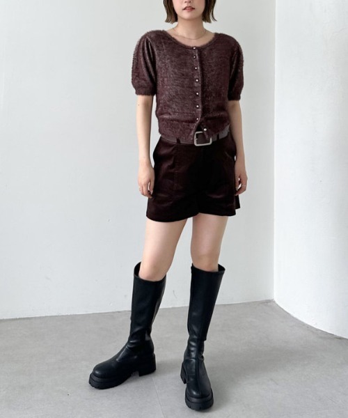 archives（アルシーヴ）の「ローウエストコーデュロイショートパンツ（その他パンツ・レディース・ブラウン/キャメル・MEDIUM）」の5枚目の写真
