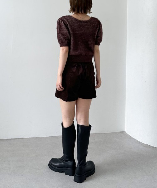 archives（アルシーヴ）の「ローウエストコーデュロイショートパンツ（その他パンツ・レディース・ブラウン/キャメル・MEDIUM）」の7枚目の写真