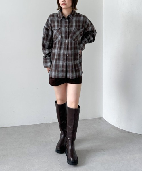 archives（アルシーヴ）の「ローウエストコーデュロイショートパンツ（その他パンツ・レディース・ブラウン/キャメル・MEDIUM）」の8枚目の写真