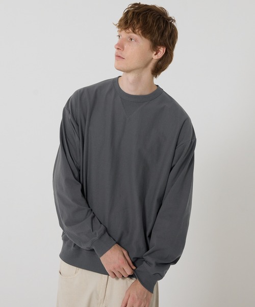 coca（coca）（コカ）の「T-スウェットベーシックTシャツ（スウェット・メンズ・チャコール/ライトグレー・S/XL/M/L）」の2枚目の写真