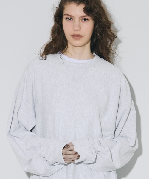 coca（coca）（コカ）の「T-スウェットベーシックTシャツ（スウェット・メンズ・チャコール/ライトグレー・S/XL/M/L）」の13枚目の写真