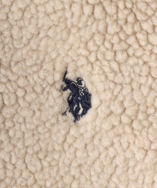 U.S. POLO ASSN.(ユーエスポロアッスン)の「「大人気アウター再入荷」別注 もこもこ冬映えアウター U.S.POLO ASSN. ボアフードブルゾン/ジャケット/無地 ドット柄(ブルゾン・レディース・アイボリー/ブラック/ベージュ/グレー系その他・M/L)」の21枚目の写真
