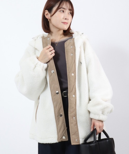 もこもこ冬映えジャケット U.S.POLO ASSN. ワンポイントロゴ刺繍