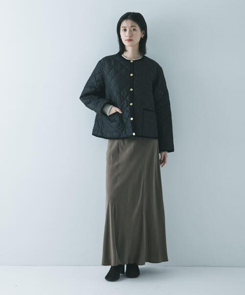 Traditional Weatherwear(トラディショナルウェザーウェア)の「『一部別注カラー』Traditional Weatherwear ARKLEY A LINE(ダウンジャケット/コート・レディース・ブラウン/ブラック・34)」の9枚目の写真