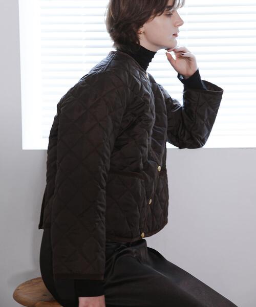 Traditional Weatherwear(トラディショナルウェザーウェア)の「『一部別注カラー』Traditional Weatherwear ARKLEY A LINE(ダウンジャケット/コート・レディース・ブラウン/ブラック・34)」の12枚目の写真
