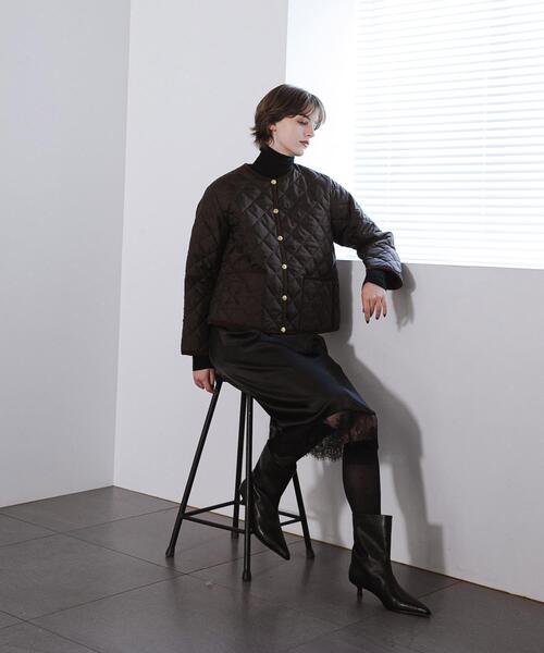 Traditional Weatherwear(トラディショナルウェザーウェア)の「『一部別注カラー』Traditional Weatherwear ARKLEY A LINE(ダウンジャケット/コート・レディース・ブラウン/ブラック・34)」の13枚目の写真
