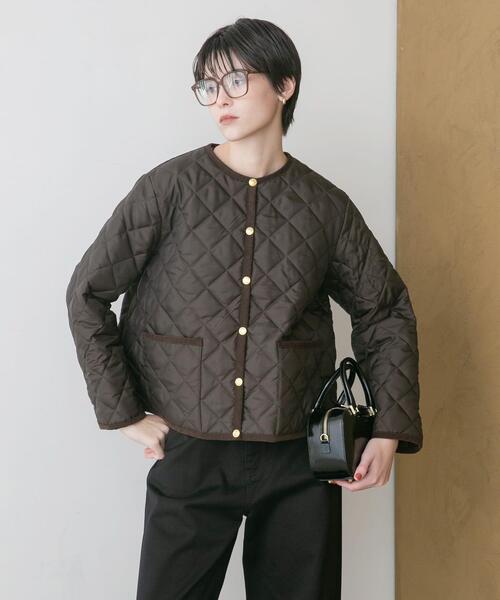 Traditional Weatherwear(トラディショナルウェザーウェア)の「『一部別注カラー』Traditional Weatherwear ARKLEY A LINE(ダウンジャケット/コート・レディース・ブラウン/ブラック・34)」の16枚目の写真