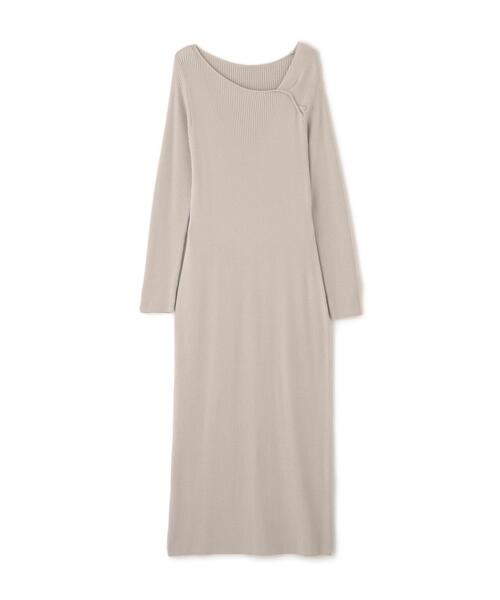 セール】デコルテアシメリブニットワンピース / 1215240015