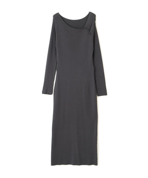 PROPORTION BODY DRESSING（プロポーションボディドレッシング）の「デコルテアシメリブニットワンピース / 1215240015（ワンピース・レディース・ダークグレー/グレー・P/S/MEDIUM）」の13枚目の写真