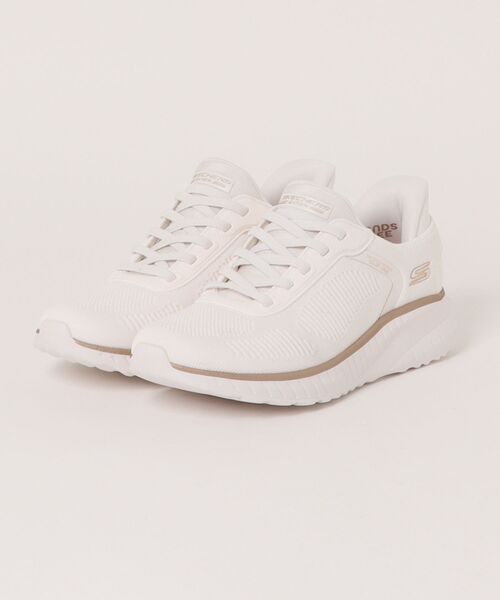 SKECHERS(スケッチャーズ)の「《SKECHERS》BOBS SQUAD CHAOS-CURRE(スニーカー・レディース・ブラック×ブラック/ベージュ系その他/ラベンダー/ホワイト×ゴールド/ナチュラル・22.5cm/23.0cm/23.5cm/24.0cm/24.5cm/25.0cm)」の2枚目の写真