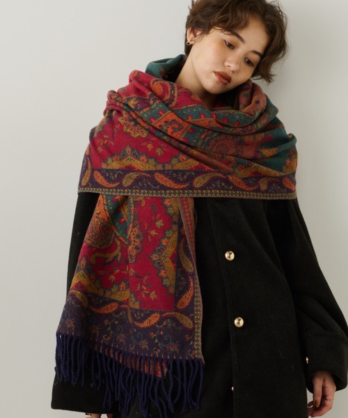 Petrusse/ペトルス　ペイズリーウールストール 最終値下☆PETRUSSE Parisペトルスパリス☆ウールストール♪新品