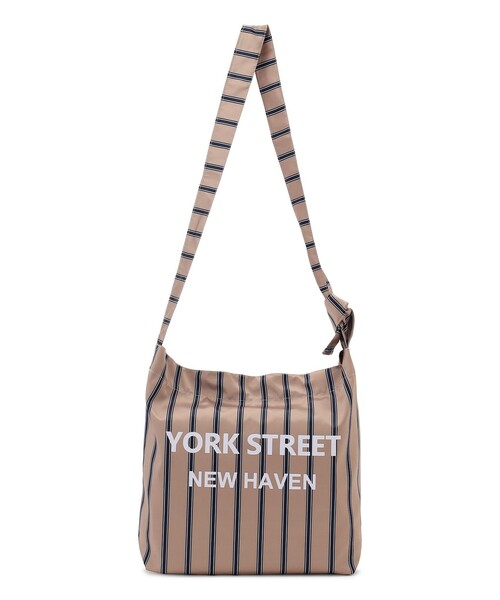 J.PRESS YORK STREET（ジェイプレスヨークストリート）の「【UNISEX】ストライプ ショルダーバック（ショルダーバッグ・メンズ・ブラック系1/ベージュ系1・F）」の2枚目の写真