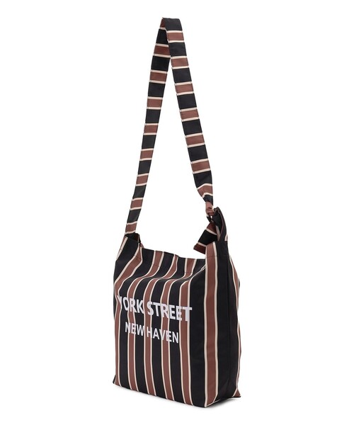 J.PRESS YORK STREET（ジェイプレスヨークストリート）の「【UNISEX】ストライプ ショルダーバック（ショルダーバッグ・メンズ・ブラック系1/ベージュ系1・F）」の5枚目の写真