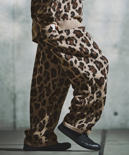 GLIMCLAP(グリムクラップ)の「mp14140-Illusionism Leopard Pattern Knitpants ニットパンツ(192-041-gla-cf)(その他パンツ・メンズ・ブラック/ベージュ/アイボリー/グレー系その他・S/M/L)」の4枚目の写真