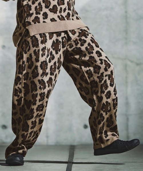 GLIMCLAP(グリムクラップ)の「mp14140-Illusionism Leopard Pattern Knitpants ニットパンツ(192-041-gla-cf)(その他パンツ・メンズ・ブラック/ベージュ/アイボリー/グレー系その他・S/M/L)」の6枚目の写真