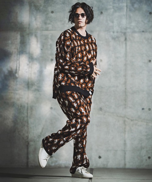 GLIMCLAP(グリムクラップ)の「mp14140-Illusionism Leopard Pattern Knitpants ニットパンツ(192-041-gla-cf)(その他パンツ・メンズ・ブラック/ベージュ/アイボリー/グレー系その他・S/M/L)」の20枚目の写真