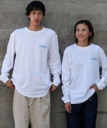 FIRE LOGO L/S T-SHIRTS/THRASHER スラッシャーロゴ 長袖 Tシャツ ロンT 炎 フレーム エフェクト胸ロゴ プリント ストリート スケート