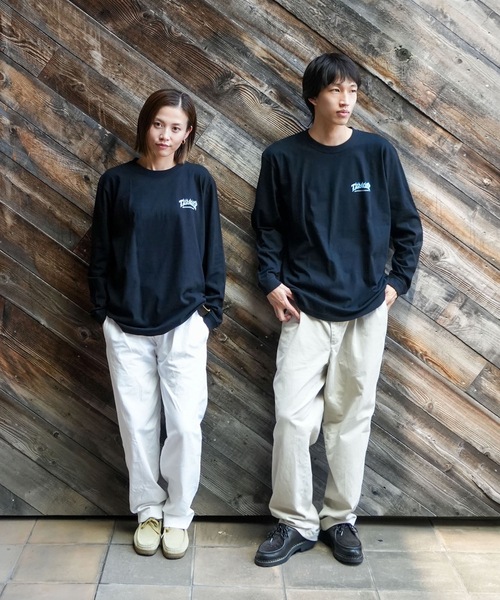 THRASHER（スラッシャー）の「FIRE LOGO L/S T-SHIRTS/THRASHER スラッシャーロゴ 長袖 Tシャツ ロンT 炎 フレーム エフェクト胸ロゴ プリント ストリート スケート（Tシャツ/カットソー・メンズ・ブラック×ブルー/ホワイト×ブルー・MEDIUM/LARGE/X-LARGE/SMALL）」の18枚目の写真