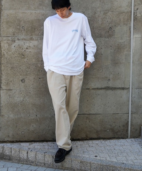 THRASHER（スラッシャー）の「FIRE LOGO L/S T-SHIRTS/THRASHER スラッシャーロゴ 長袖 Tシャツ ロンT 炎 フレーム エフェクト胸ロゴ プリント ストリート スケート（Tシャツ/カットソー・メンズ・ブラック×ブルー/ホワイト×ブルー・MEDIUM/LARGE/X-LARGE/SMALL）」の8枚目の写真