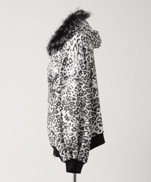 レフレム ファーパーカー REFLEM/レフレム』ファー付き総柄ZIPパーカー/ジップアップパーカー