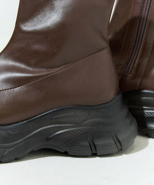 FREAK'S STORE（フリークスストア）の「限定展開　サイド ジップ 厚底 ブーツ（ブーツ・レディース・ブラック/ダークブラウン・36/38/37）」の19枚目の写真