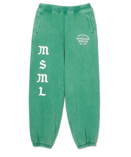 MSML（エムエスエムエル）の「VINTAGE GARMENT DYE SWEAT PANTS（スウェットパンツ・メンズ・グリーン/ブラック/ターコイズブルー・M/L/S/XL）」の2枚目の写真