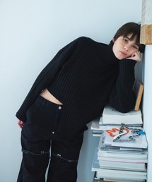 【soduk】cut cut knit sweater