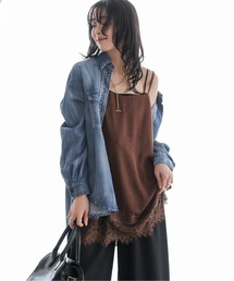 AMELY（エミリー）の「ラウンドヘムデニムシャツ（シャツ/ブラウス）」