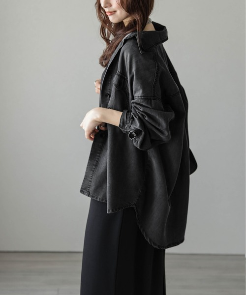 セール】ラウンドヘムデニムシャツ（シャツ/ブラウス）｜AMELY