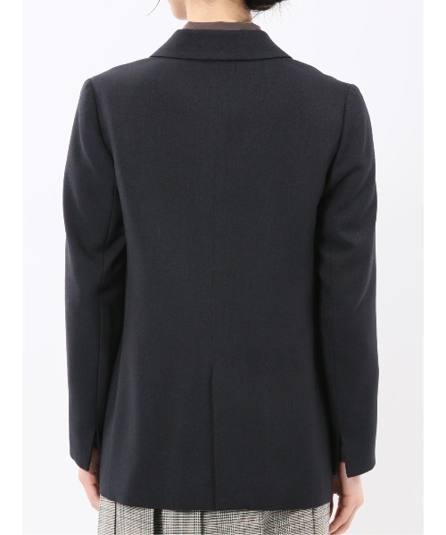 m.f.editorial（エムエフエディトリアル）の「【ストレッチ ウォッシャブル】m.f.エディトリアル レディース シャーク リラクシング ダブルジャケット 紺(セットアップ可能)（スーツジャケット・レディース・ネイビー・X-LARGE/LARGE/MEDIUM/S）」の10枚目の写真